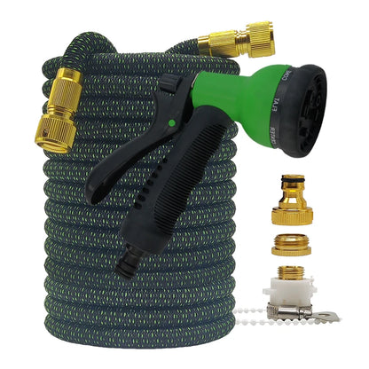 High Pressure Garden Water Hose Expandable Magic Flexible 2.5-30 Meters Sesame Granules Pipe Garden Farm Irrigation Car Wash Gun