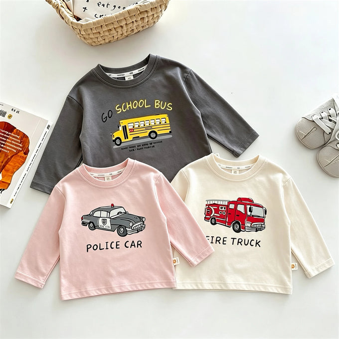 Kids' Car Print Long-Sleeve T-Shirt — product image