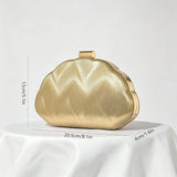 Wavy Metallic Cloud Clutch — view 3