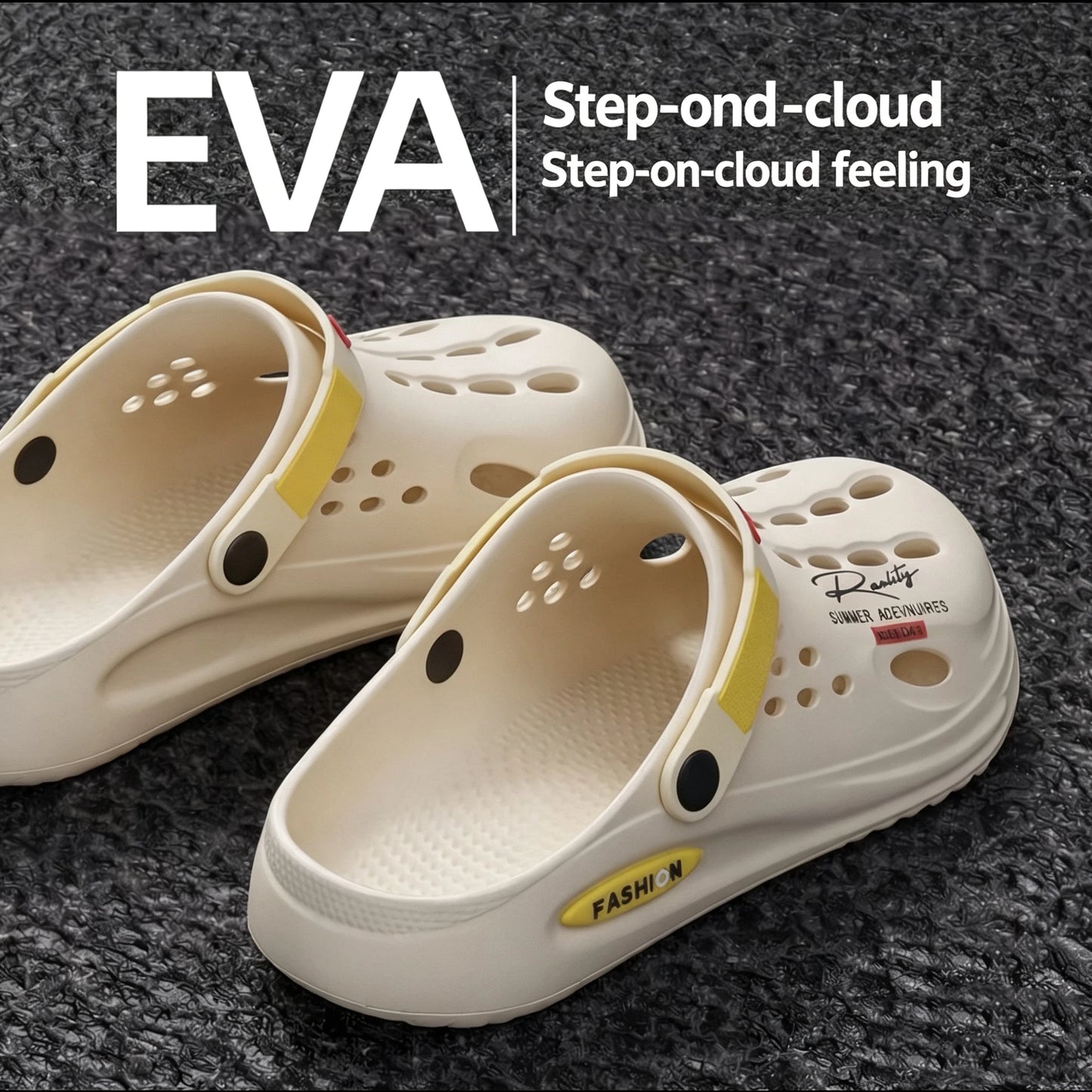 Men's Slippers EVA Hole Mens Mules Non-Slip Slippers thick Soft Platform Slide Fashion Comfortable Men's Sandals Summer Shoes