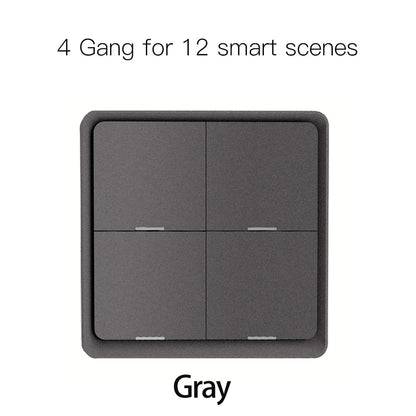 Moes ZigBee Wireless Scene Switch 12 control modes Handheld Push Button Setup Home Automation Scenario Tuya Smart Devices
