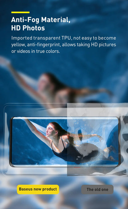 Baseus Waterproof Phone Case Under 7.2 inches For iPhone 12 Pro Max Swim Case IPX8 Universal Cover For Huawei Xiaomi Samsung