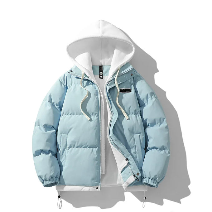 Men's Layered-Look Fleece Hooded Jacket — product image