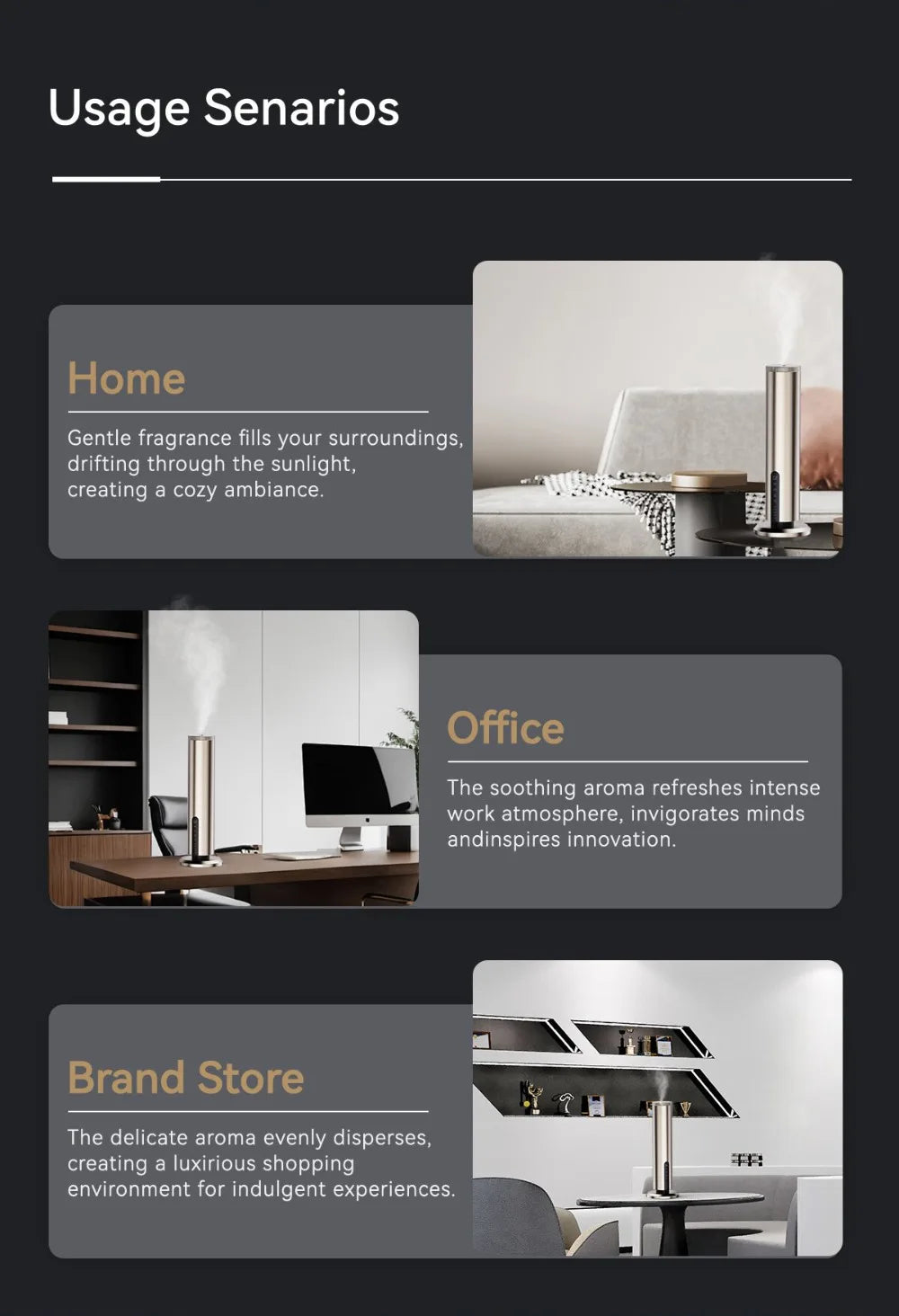 Home Intelligent Aroma Essential Oil Diffuser Aroma Diffuser Machine APP Control Big Coverage Electric Smell for Hotel