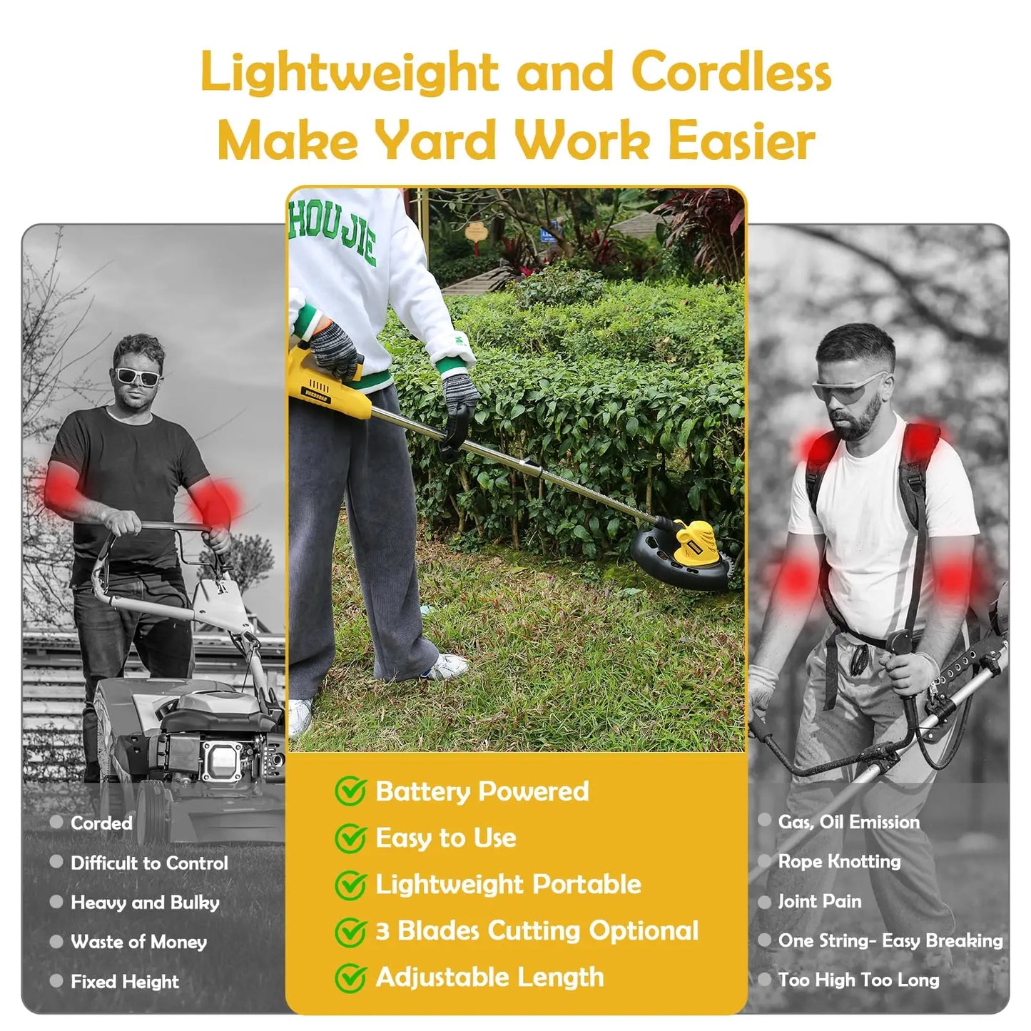 collapsible Electric Brushless Motor Cordless Cutter Household Weeder Rechargeable For Garden Lawn Trimming for dewalt 20v