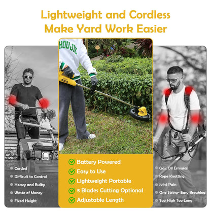 collapsible Electric Brushless Motor Cordless Cutter Household Weeder Rechargeable For Garden Lawn Trimming for dewalt 20v