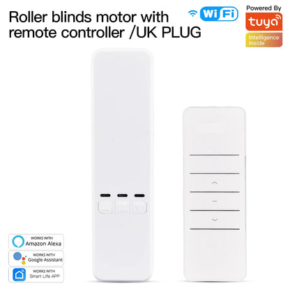 MOES Tuya WiFi Smart Motor Electric Chain Roller Blinds Shade Shutter Drive RF Remote Kit Smart Life App via Alexa/Google
