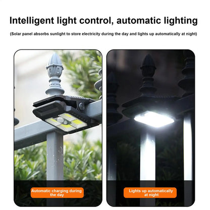 NEW upgrade Solar Light Chain Clip On Solar Motion Lights Outdoor 300LM Motion Sensor Security Lighting Waterproof Garden Decor
