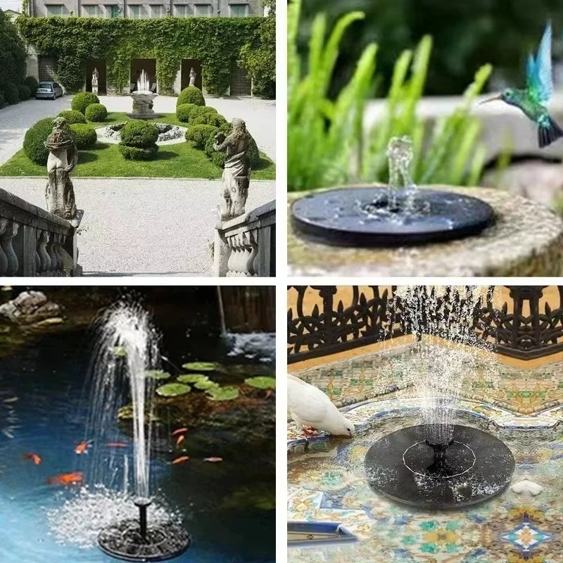 Circular Solar Fountain Pump Outdoor Swimming Pool Mini Floating Fountain Garden Courtyard Water Landscape Decoration Fountain