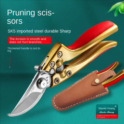 High-Carbon Steel Pruning Shears for Fruit Trees - Durable, No Assembly Required, Industrial Grade Tool
