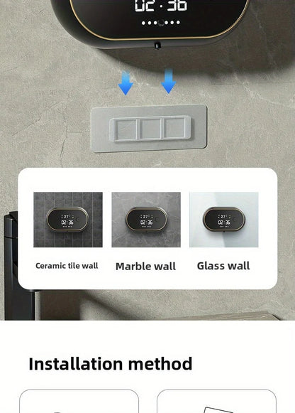 Rechargeable 400ml Automatic Foaming Soap Dispenser Wall Mounted Touchless Sensor Adjustable Foam LED Screen Bathroom Kitchen