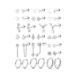 Flat-Back Earring Set — 18 Pairs
