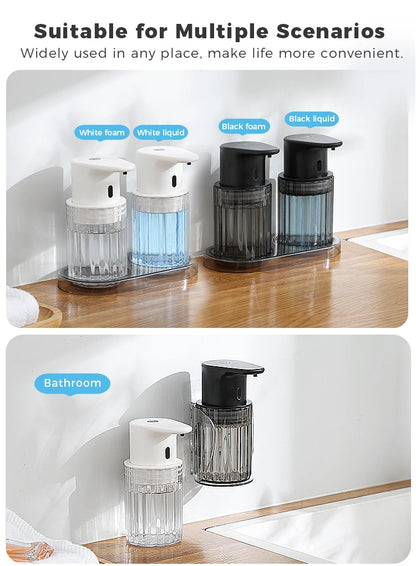Kitchen 300ml Automatic Liquid Soap Dispenser USB Rechargeable Touchless Hand High Capacity Detergent Bathroom Dispenser