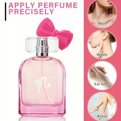 MINISO Barbie Pink Floral Eau De Parfum for Women 50ml/1.69oz 75ml/2.54oz - Fragrance Gift for Daughters Or Girlfriends