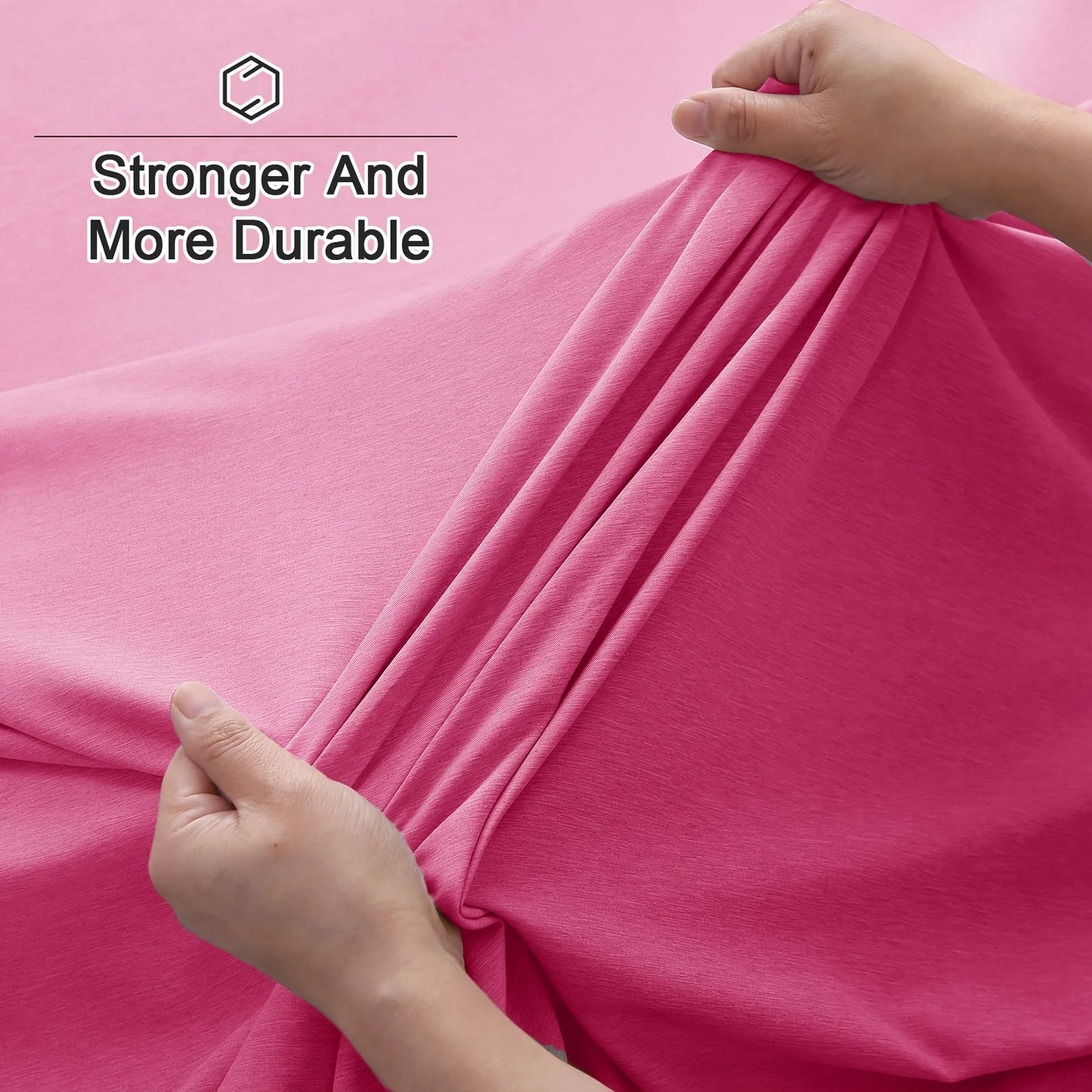 Cooling Bamboo Bed Sheet Set-Bamboo Bed Sheet-Ultra Soft & Breathable Daybed Set-Deep Pocket Up to 16" Hotel Soft Bedding-Perfect for Hot Sleepers Bamboo Bedding Sheets Set - Double Stitching, Lifetime Quality Promise