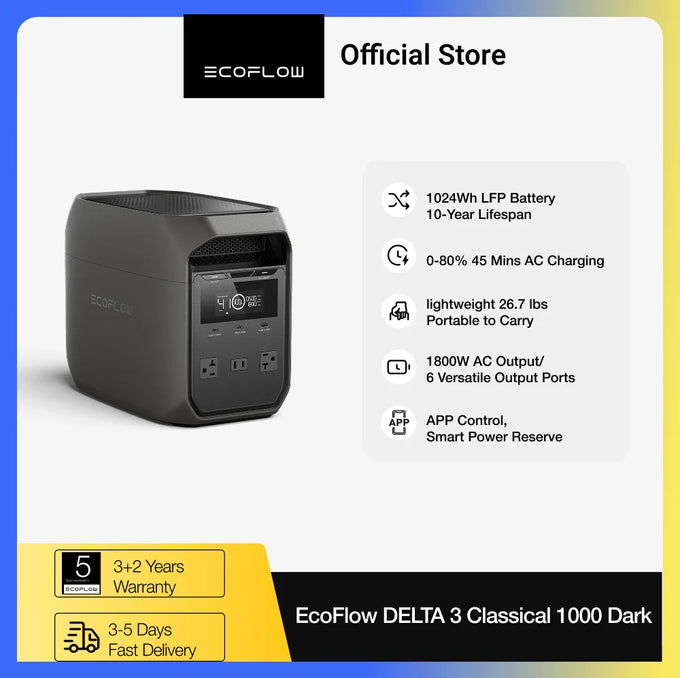 EcoFlow DELTA 3 Portable Power Station — product image