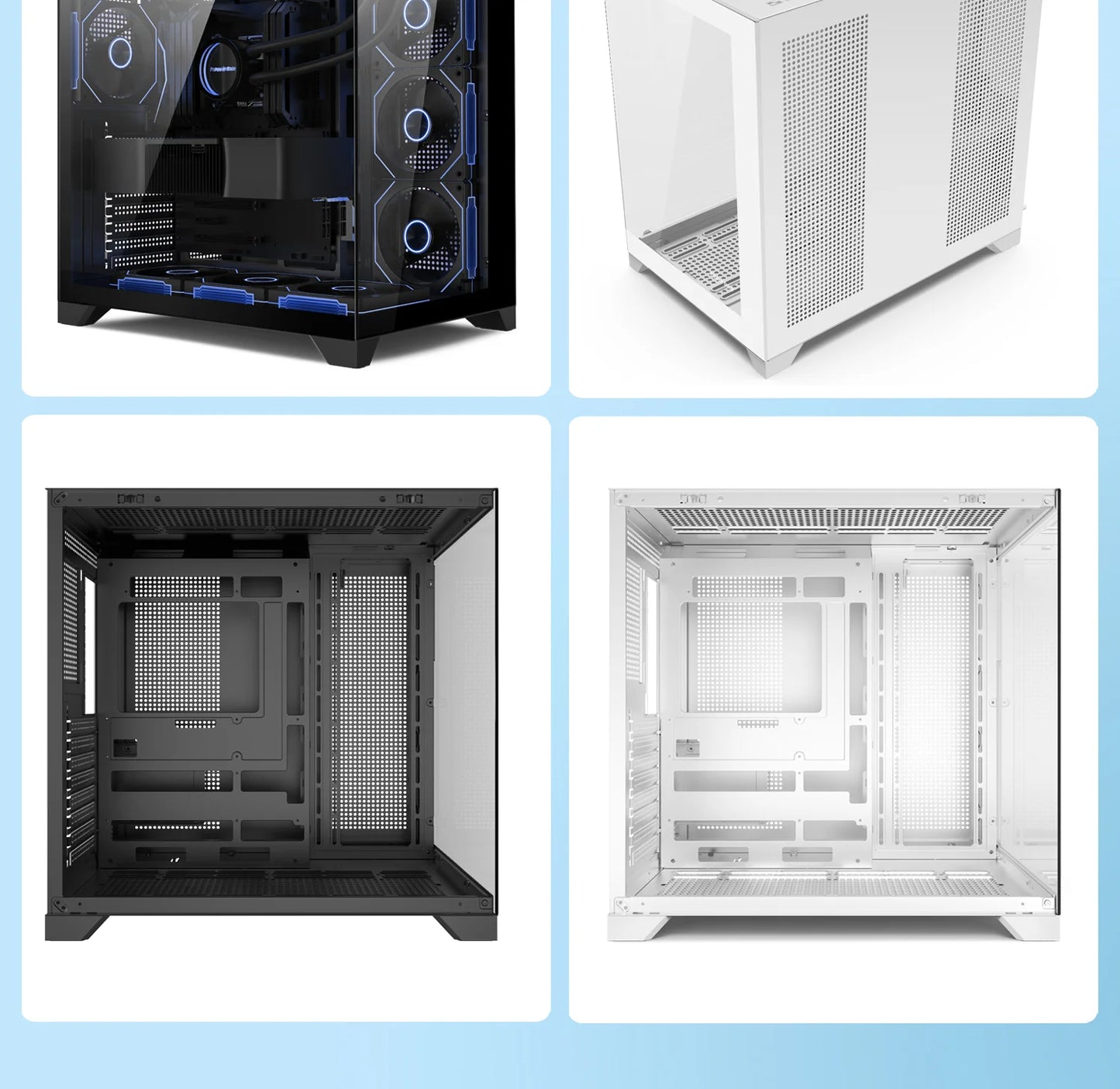 Power train Dreamland PRO PC gaming case ATX MATX ITX motherboard 360water-cooled Sea view room Double-sided glass computer case