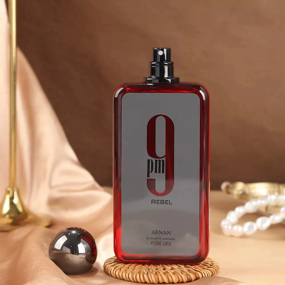Afnan 9 pm Rebel Unisex Eau de Parfum  3.4fl oz, Luxurious Long-Lasting Fragrance for Versatile Occasion.s