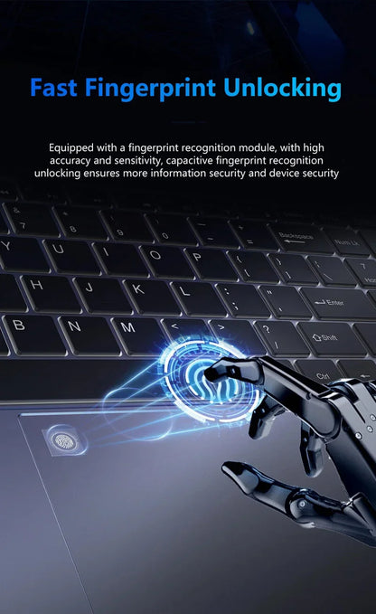 15.6 Inch Laptop Intel Core i9 10980HK Windows 11 Pro 32GB DDR4 M.2 2TB SSD Ultrabook Computer Fingerprint Unlock WIFI Fast