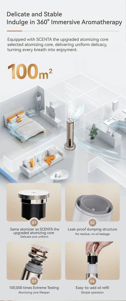 Home Intelligent Aroma Essential Oil Diffuser Aroma Diffuser Machine APP Control Big Coverage Electric Smell for Hotel