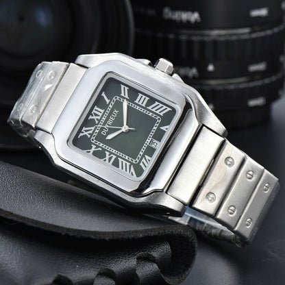 Hot 39mm Square Dial Luxury Watches for Men Auto Date Steel Strap Cxxtixx Designer Fashion Classic Male AAA Clocks for Gift