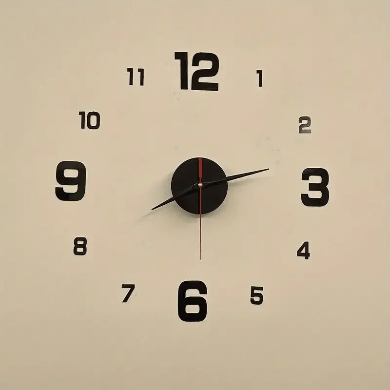 Simple LED wall clock with night light function, silent, modern decorative digital wall clock, DIY 3D digital wall clock