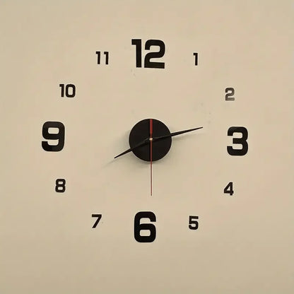 Simple LED wall clock with night light function, silent, modern decorative digital wall clock, DIY 3D digital wall clock