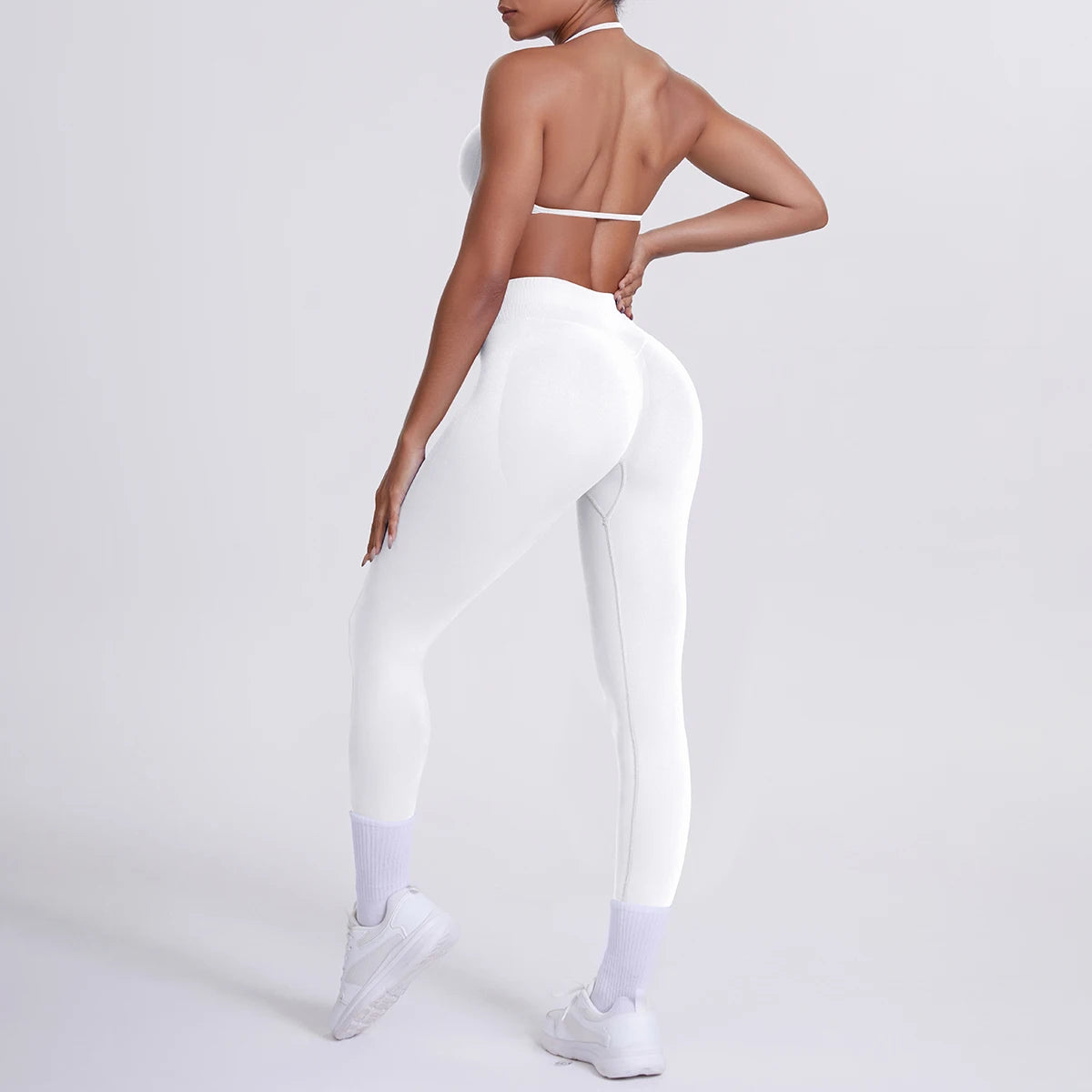 Women 2pcs Patchwork Sport Yoga Suit Training Sleeveless Sport Gym Tops Tummy Control Slimming Booty Leggings Yoga Suit Sports