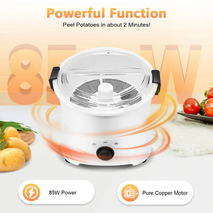 85W Electric Potato Peeler One-button Drive Automatic Peeler Spinner for Kitchens Restaurant Fast Food Shops