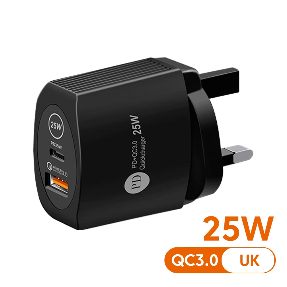 Olaf PD 25W USB C Charger Phone Charger Fast Charging Type C Charger Quick charge 3.0 Adapter For iPhone Xiaomi Huawei Samsung