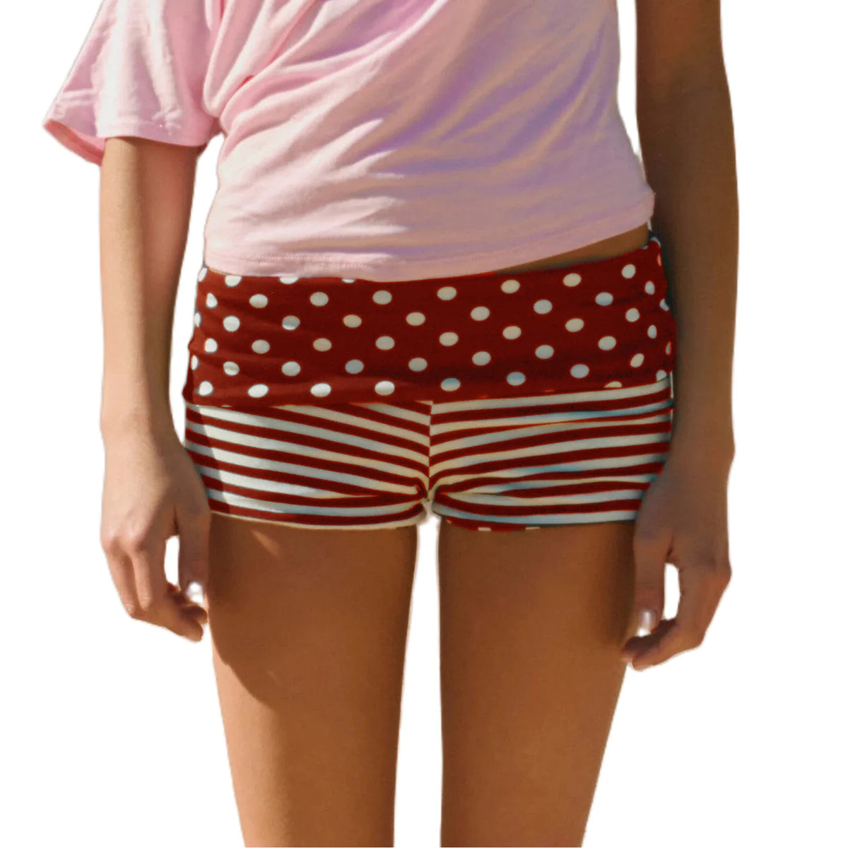 Foldover Polka Dot Shorts