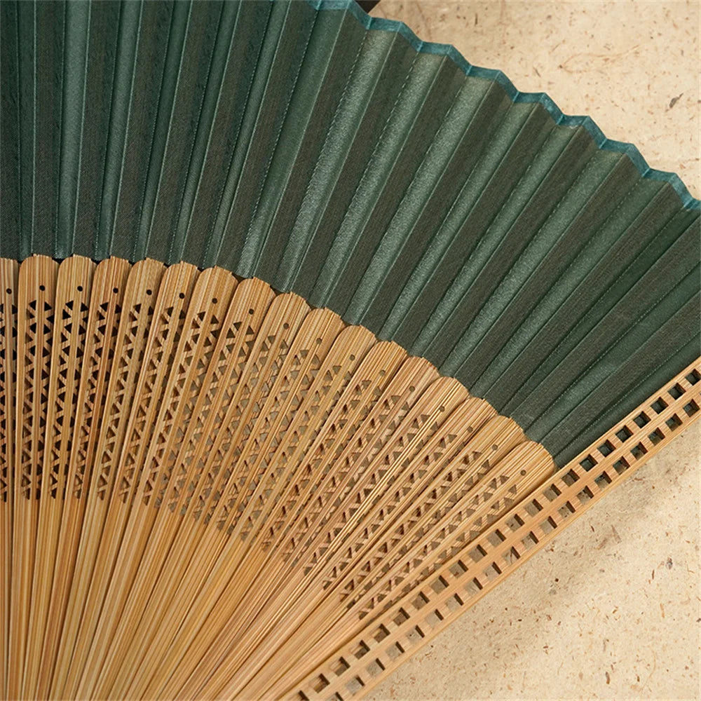 New Bamboo Folding Fan Chinese StyleFan Classical Carving Craft Fans Portable Summer Female Dance Hand Held Fan Gift Home Decor