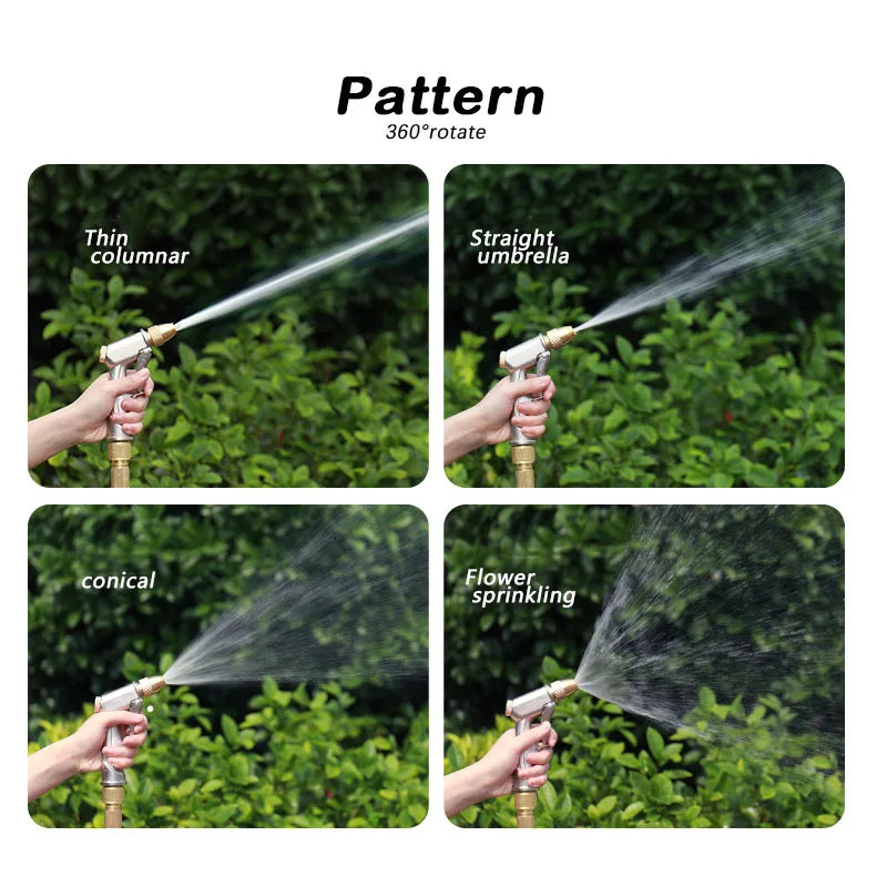 High Pressure Garden Water Hose Expandable Magic Flexible 2.5-30 Meters Sesame Granules Pipe Garden Farm Irrigation Car Wash Gun