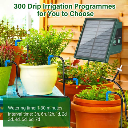 DIY solar drip irrigation kit, garden drip irrigation system, suitable for outdoor balcony garden automatic watering system