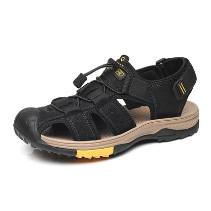 Hot Sale Summer Beach Men's Sandals Handmade Genuine Leather Sandals Outdoor Non-slip Wading Shoes Comfortable Men Casual Shoes