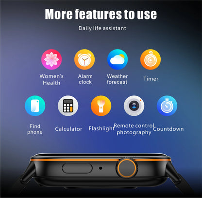 2026 New Multifunctional Smartwatch Women Gift Built-in GPS Bluetooth Call Music Fitness Sports Bracelet Sleep Monitor Watch Lad