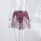 Lace-Trim Velvet Shorts