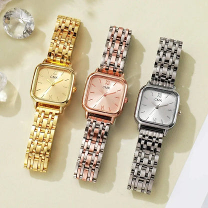 Fashion Women Watches Casual Square Dial Quartz Wristwatches Reloj Mujer Girls Clock Gift（Without Box）