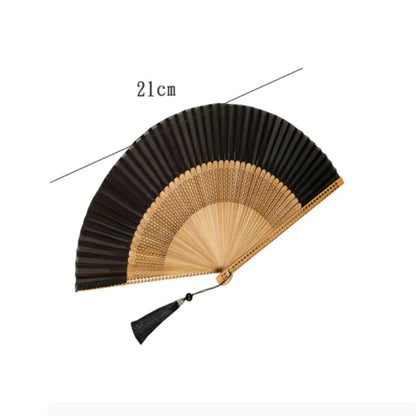 New Bamboo Folding Fan Chinese StyleFan Classical Carving Craft Fans Portable Summer Female Dance Hand Held Fan Gift Home Decor