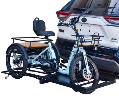 Hitch Rack for All Fat Tires Electric Trike (Black), Customized