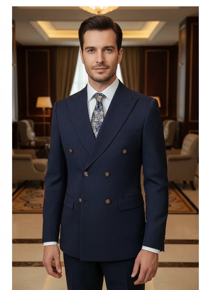 ST Cassy Elegant Man Suit 2 piece set Modern Wedding Party outfit Suits for Men Stylish Business office suit banquet attire