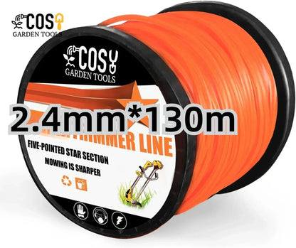 3.0mm/4.0mmBrush Cutter Sharp Rope Grass Mower Pentagram Nylon Mowing Trimmer Line Trimmer Head String Grass Trimmer Roll Line