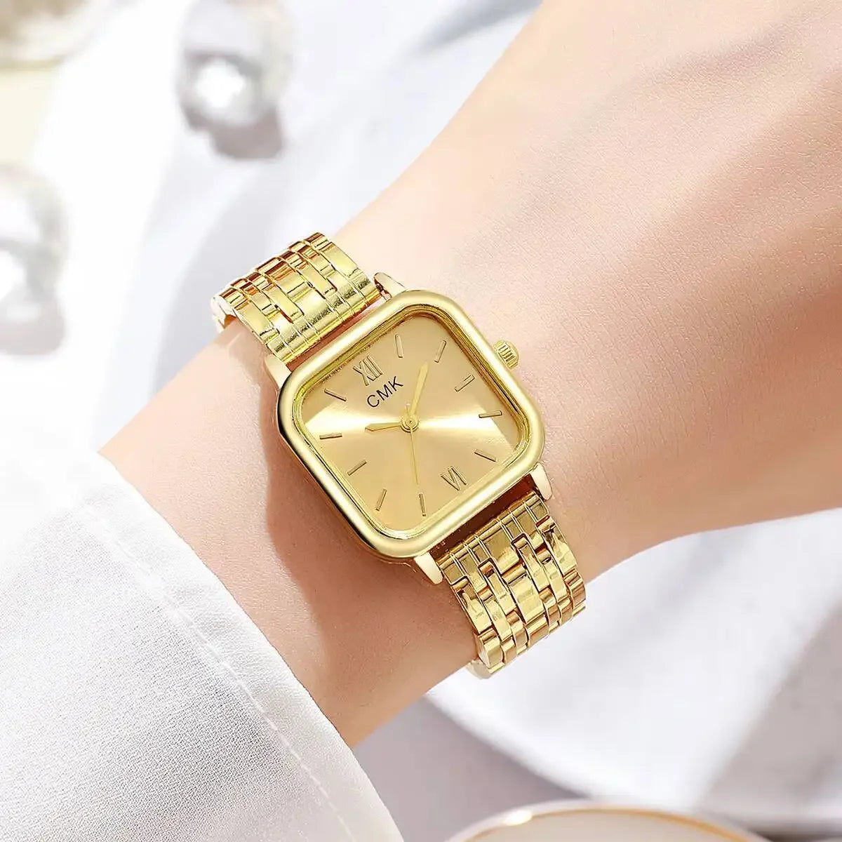 Fashion Women Watches Casual Square Dial Quartz Wristwatches Reloj Mujer Girls Clock Gift（Without Box）