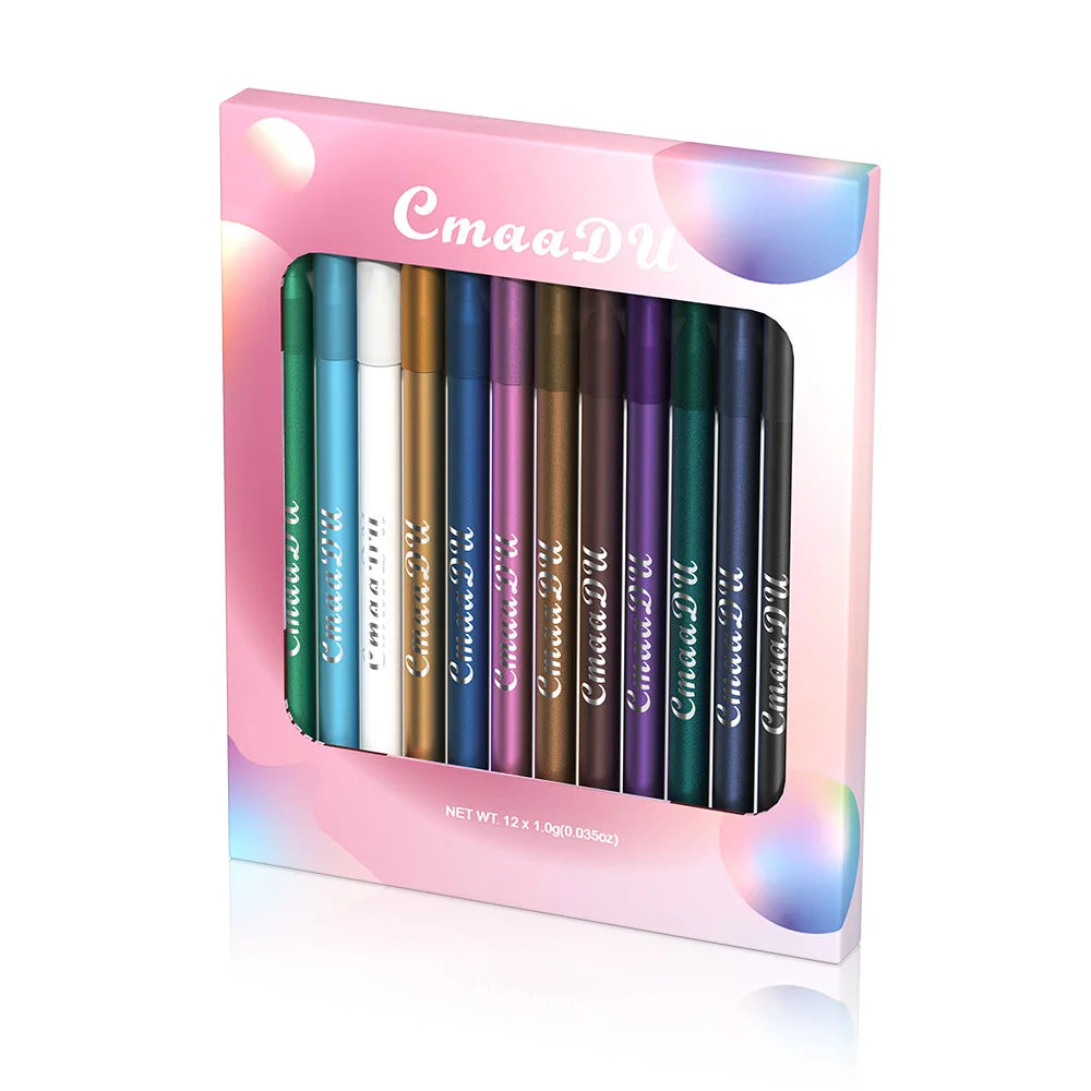 Waterproof Eyeliner Pencil Set A Combination of Multiple Colors Creates The Perfect eye Makeup Shimmering Multi-Color Eyeshadow
