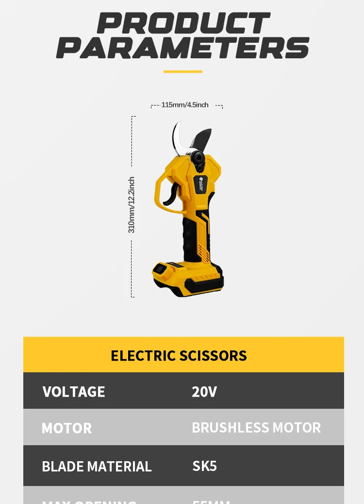 Brushless 1380W Electric Chainsaw Telescoping Pole Pruner High Branch Saw Garden Tree Pruning Tool For Dewalt 20V Battery Pin