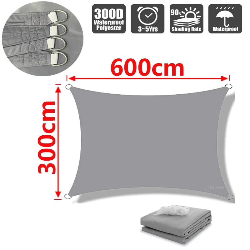 6x4m waterproof sunshade sunshade protective cover canvas camping sunshade cloth large outdoor rain and snow shed garden terrace
