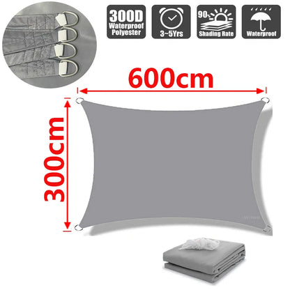 6x4m waterproof sunshade sunshade protective cover canvas camping sunshade cloth large outdoor rain and snow shed garden terrace
