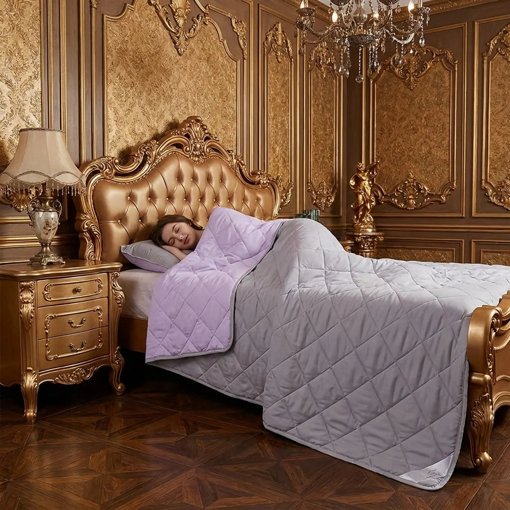 Soft Breathable Thin Ice Silk Blanket, Cool Comfort Bedding for Summer, Great Choice for Warm Bedrooms and Resting Time