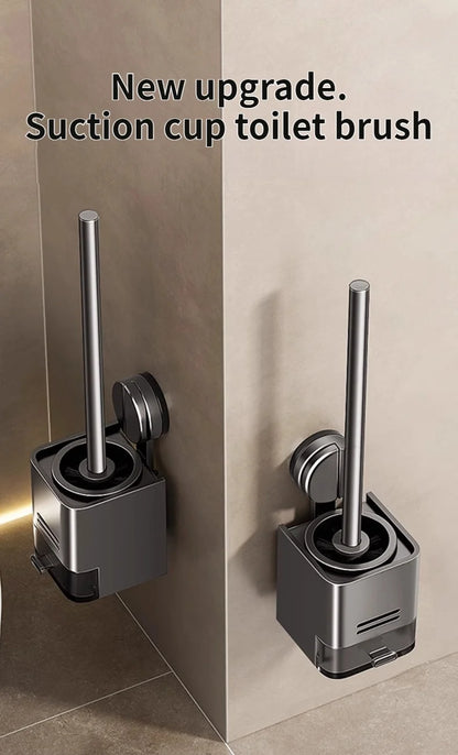 Suction Cup Toilet Brush For Household Wall Mounted Toilets With No Dead Corners Bathroom And Toilet Seat Cleaning Tool