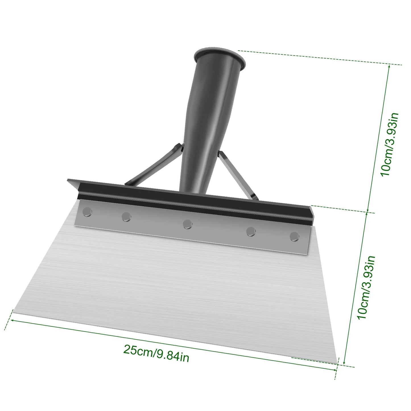 25/27/30cm Garden Shovel Heavy Duty Steel Multifunction Cleaning Spade Flat Shovel Sharp Planting Farm Weeding Tools with Gloves